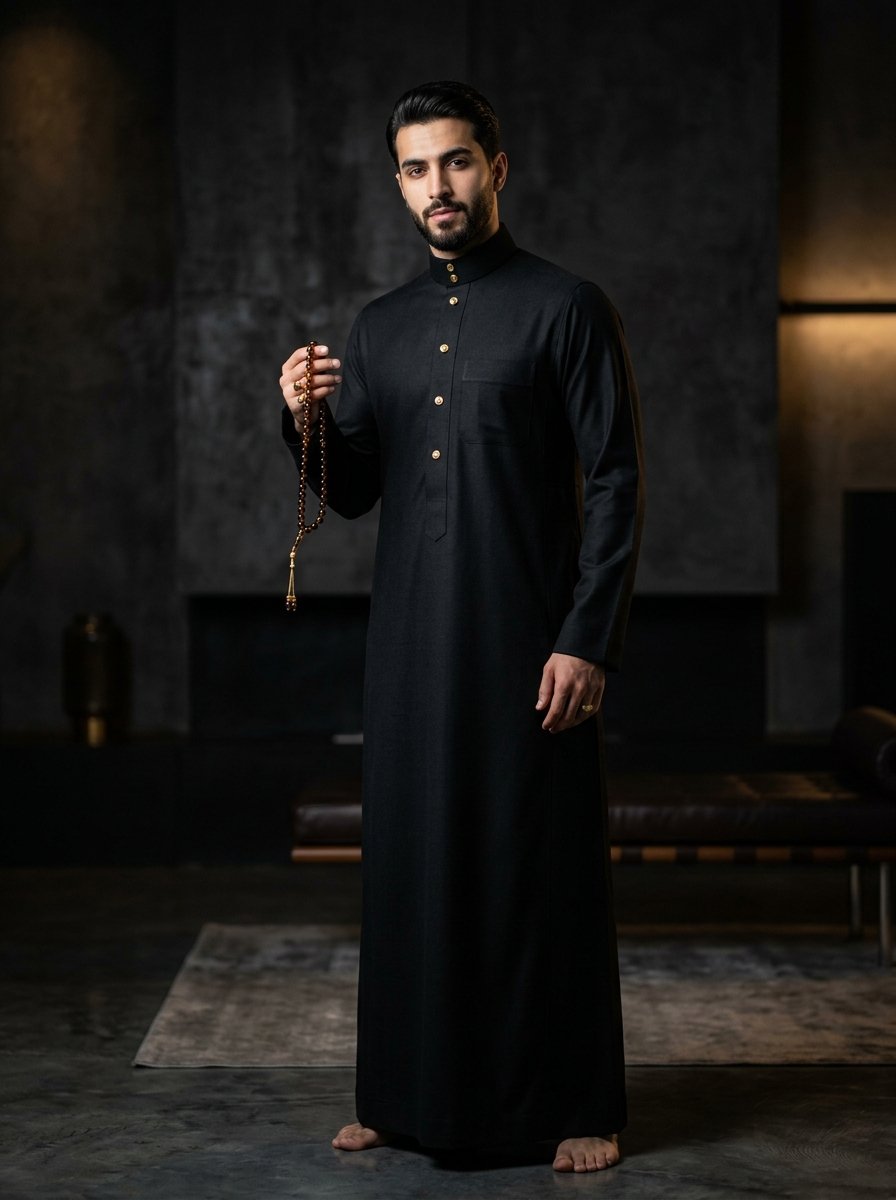 Obsidian Black Evening Thobe