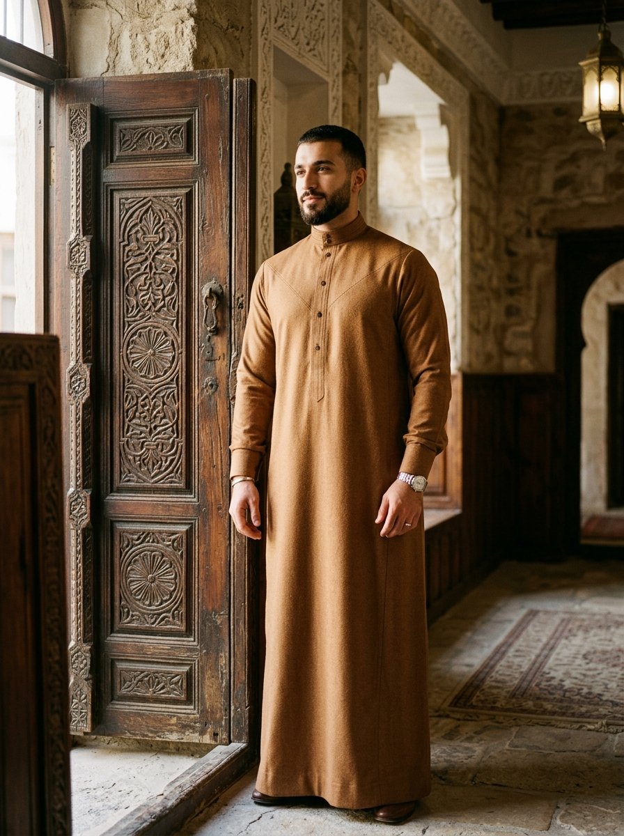 Caramel Desert Wool Winter Thobe